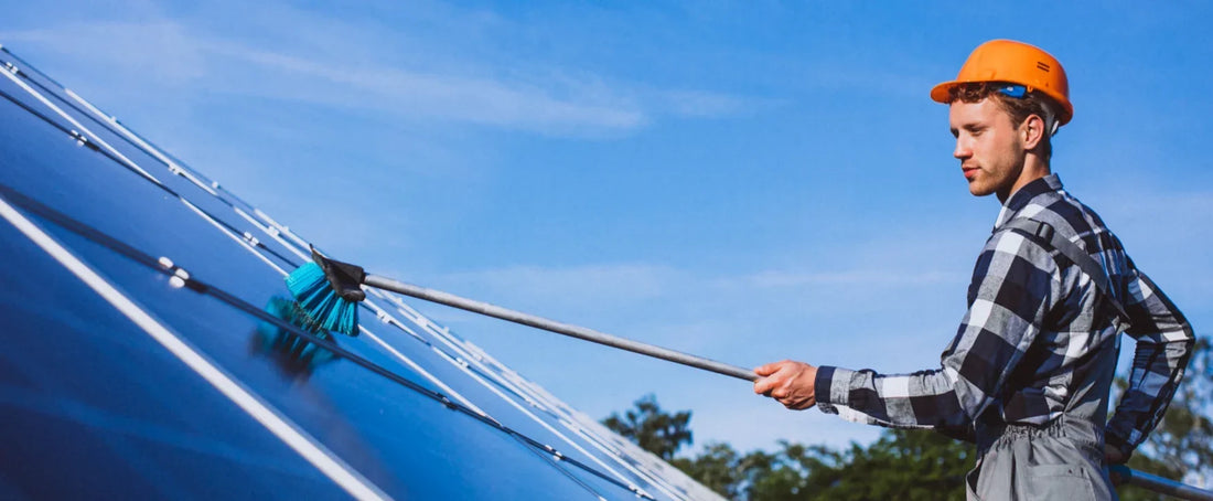 how to clean solar panels from the roof