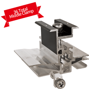 A silver-colored RT-APEX middle clamp with black accents, designed for leveling and mounting, displayed against a white background.